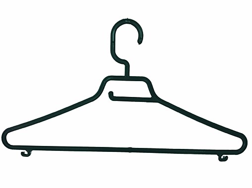 Вешалка пластиковая для одежды черная, 48-50 размер (42,5см)