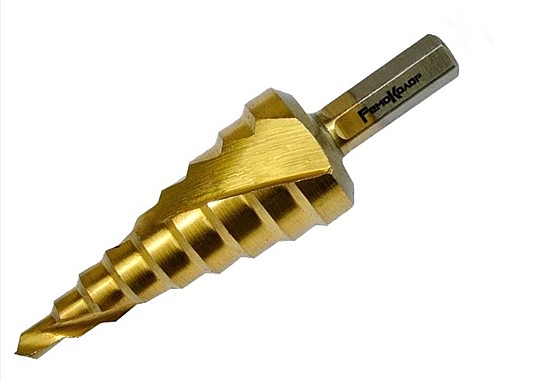 Сверло по металлу ступенчатое HSS для отверстий 6-20мм, 6-8-10-12-14-16-18-20 мм