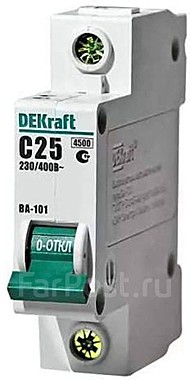 Автоматический выключатель DEKraft ВА-101 1P (C) 4,5kA 25 А