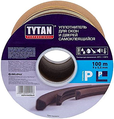 Уплотнитель P-профиль 9*5,5мм TYTAN (Титан)