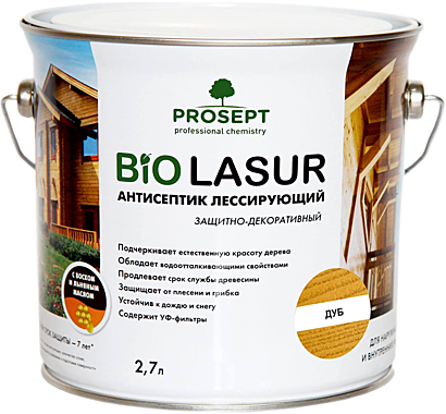 Просепт Bio Lasur антисептик лессирующий защитно-декоративный, Дуб