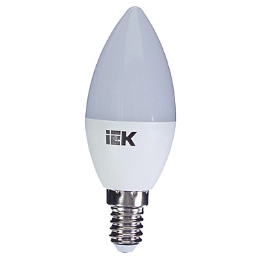 Светодиодная лампа IEK E14 C35 7 Вт 4000 К свеча матовая